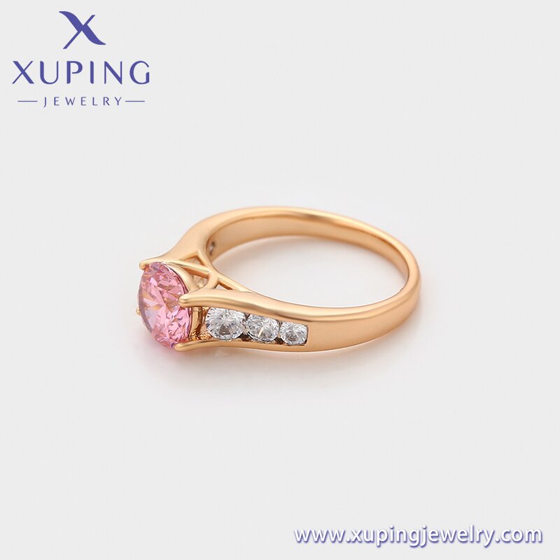 Women Ring Manufacturer - XUPING S00041194 18K Gold Plated Pave Setting Diamond