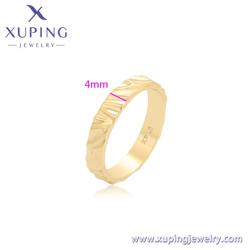 Women Ring Manufacturer - XUPING X000660533 14K Gold Plated Entry Lux Niche Simple