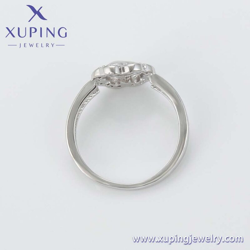 Women Ring Manufacturer - XUPING 13126 Platinum Plated Heart Engagement Charming