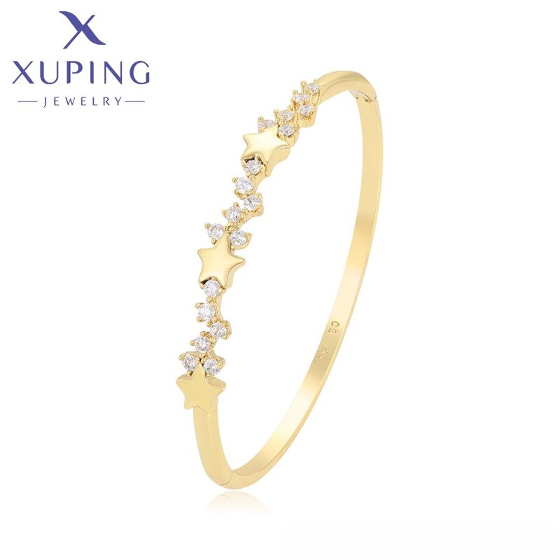 Women Bangle Manufacturer - XUPING X000448710 14K Gold Plated Star Bracelet Elegant