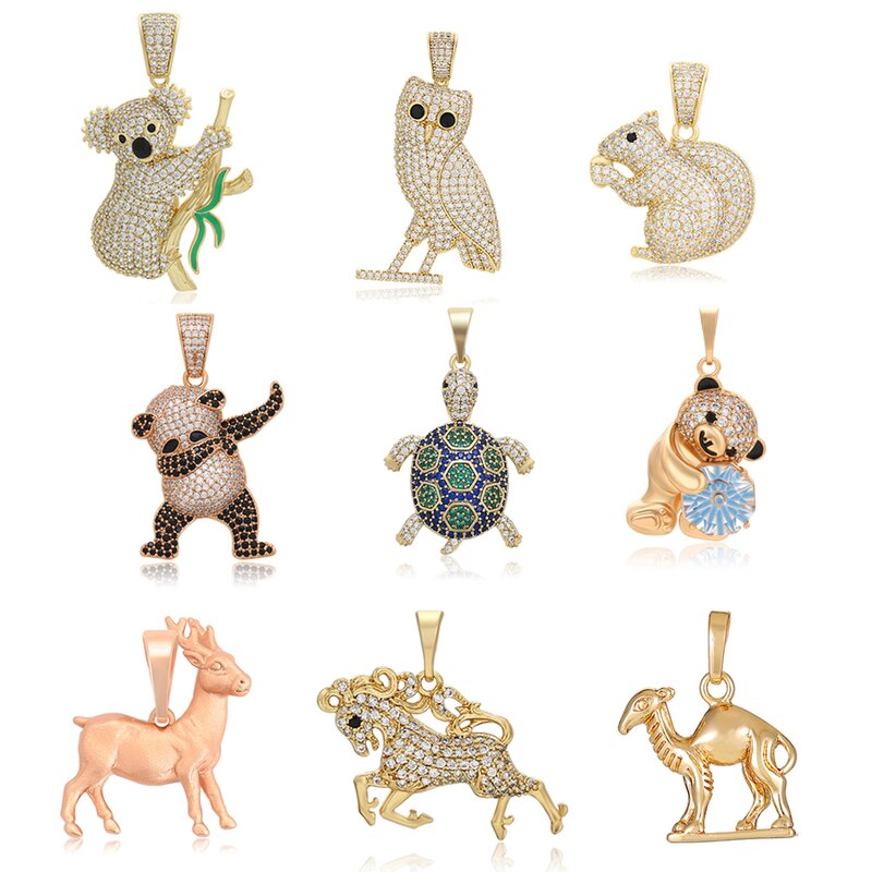 Men Pendant Manufacturer - XUPING Gold Plated Animal Cross Iced Out Hip Hop Rapper