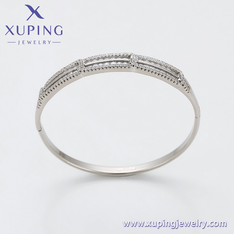 Women Bangle Manufacturer - XUPING X000709880 Platinum Plated Copper Alloy Simple