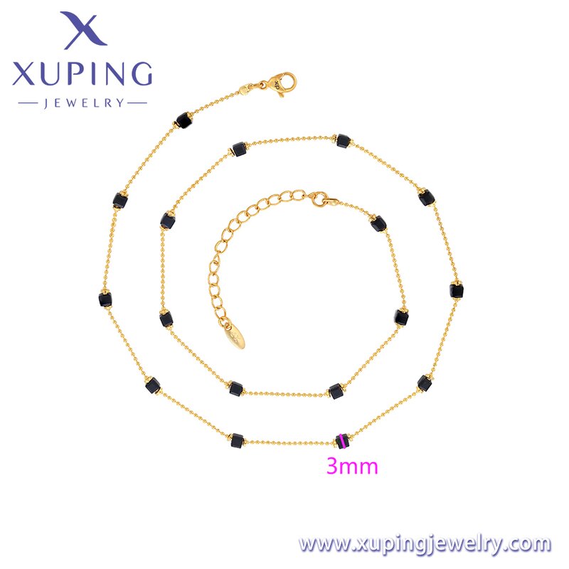 Women Necklace Manufacturer - XUPING X000994367 24K Gold Plated Link Chain Simple