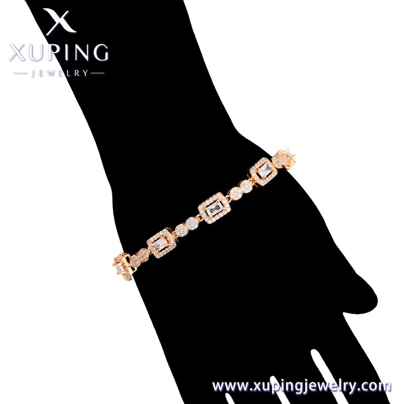 Women Bracelet Manufacturer - XUPING X000677363 Square Diamond Charm Copper Costume