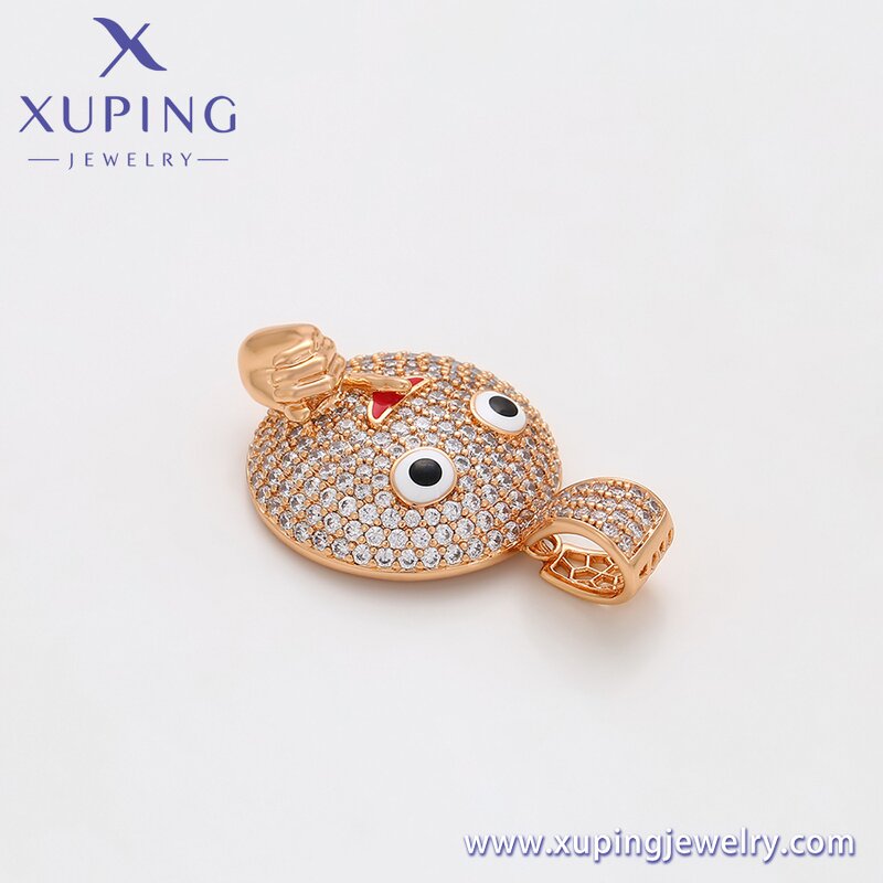 Pendant Manufacturer - XUPING X000835713 18K Gold Plated Expression Sign Iced Out