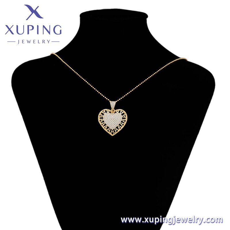 Women Pendant Manufacturer - XUPING X000743480 14K Gold Plated Heart Cute Exquisite