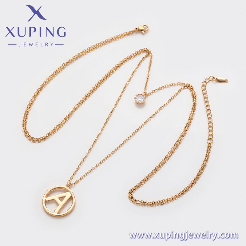 Women Necklace Manufacturer - XUPING X000905159 18K Gold Plated Stone Trendy Charming