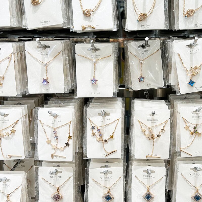 Women Necklace Manufacturer - XUPING Gold Plated Link Chain Pearl Crystal Butterfly