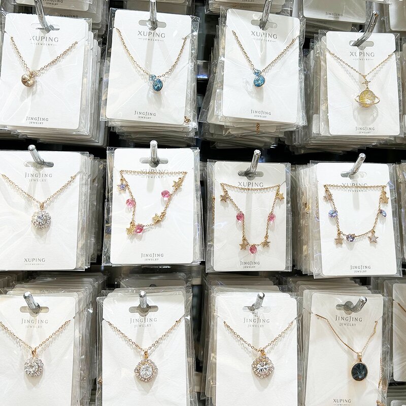 Women Necklace Manufacturer - XUPING Gold Plated Link Chain Pearl Crystal Butterfly