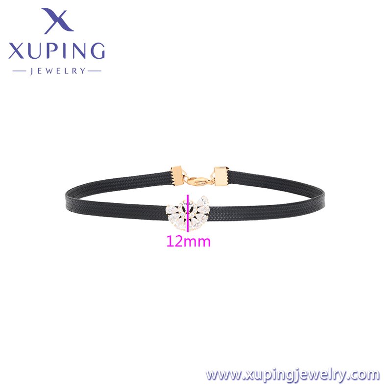 Women Necklace Manufacturer - XUPING X000814567 18K Gold Plated Collarbone Chain