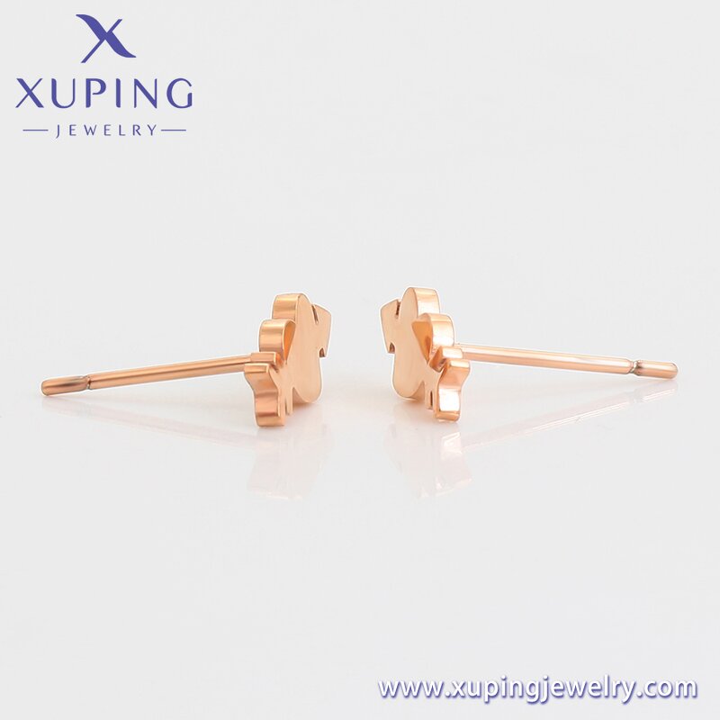 Stud Earring Manufacturer - XUPING 98600 Stainless Steel Rose Gold Plated Lovely