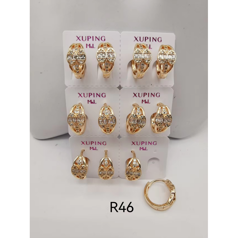 Huggie Earring Manufacturer - XUPING 2025 Korean Flower Star Gold Plated Small Hoop