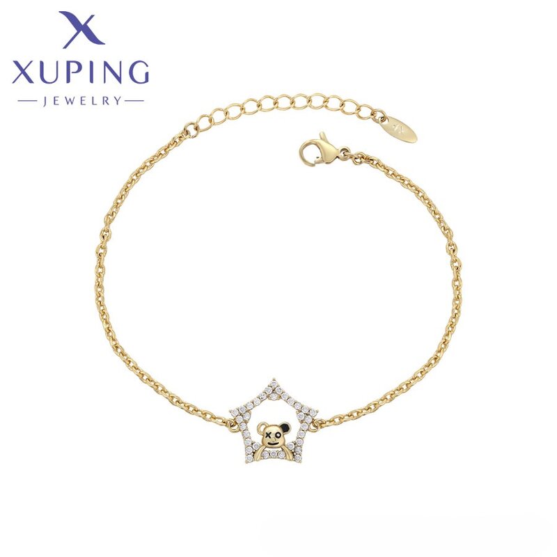 Women Bracelet Manufacturer - XUPING X000705223 14K Gold Plated Pentagram Personalized
