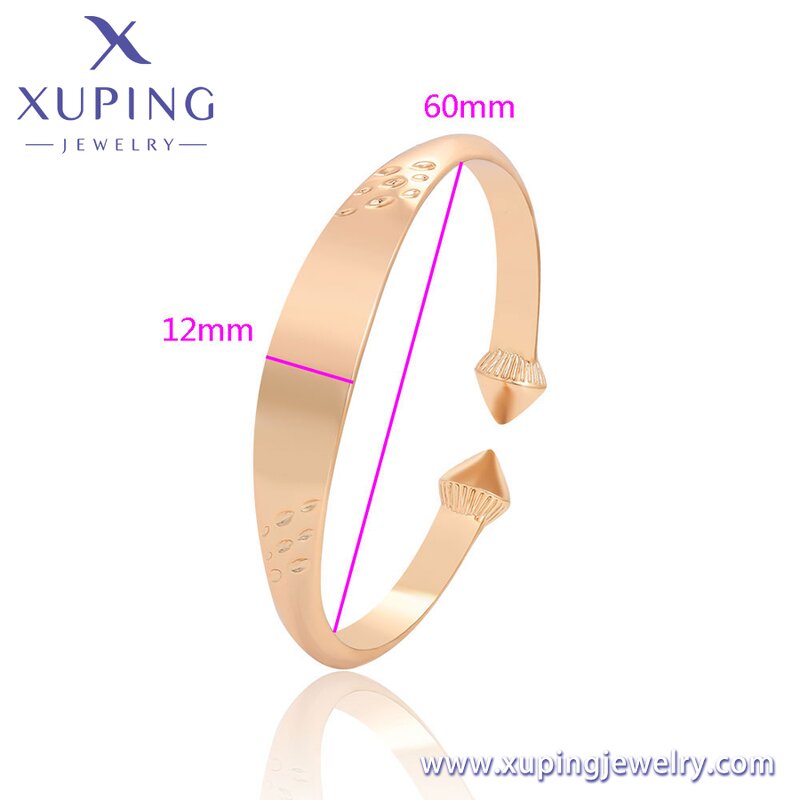 Women Bangle Manufacturer - XUPING X000832499 18K Gold Plated Simple Lady Copper