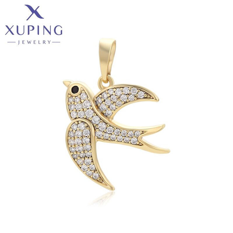 Pendant Manufacturer - XUPING X000885254 14K Gold Plated Iced Out Animal Bird