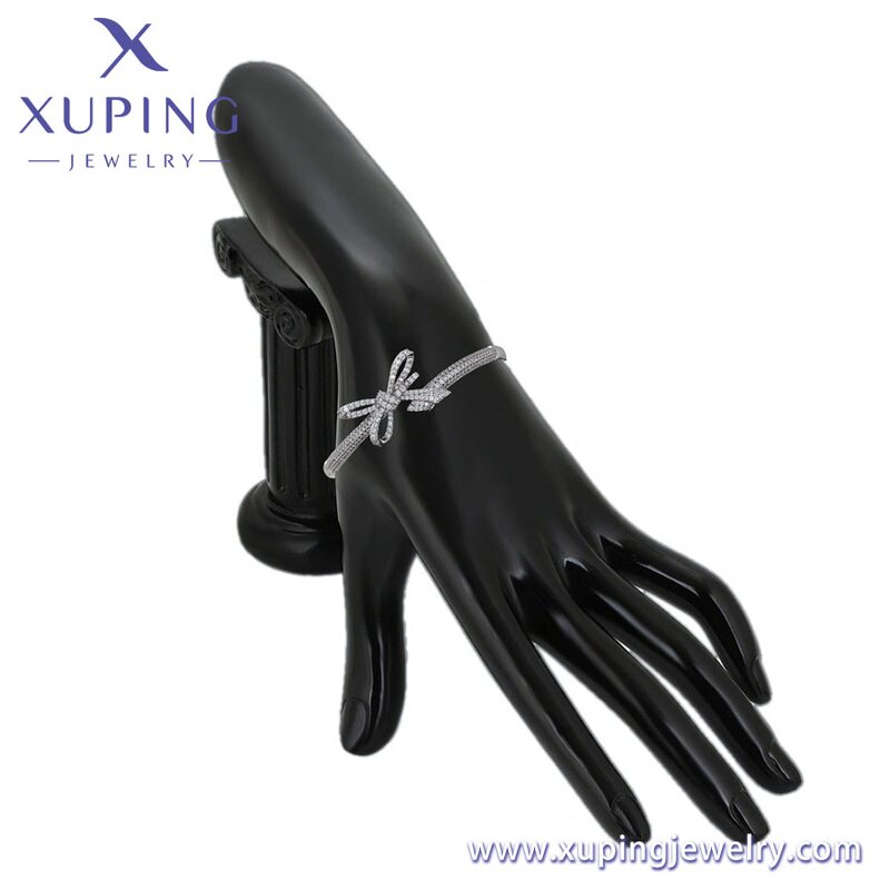 Women Bangle Manufacturer - XUPING X000794047 Platinum Plated Simple Cute Bow Fashion