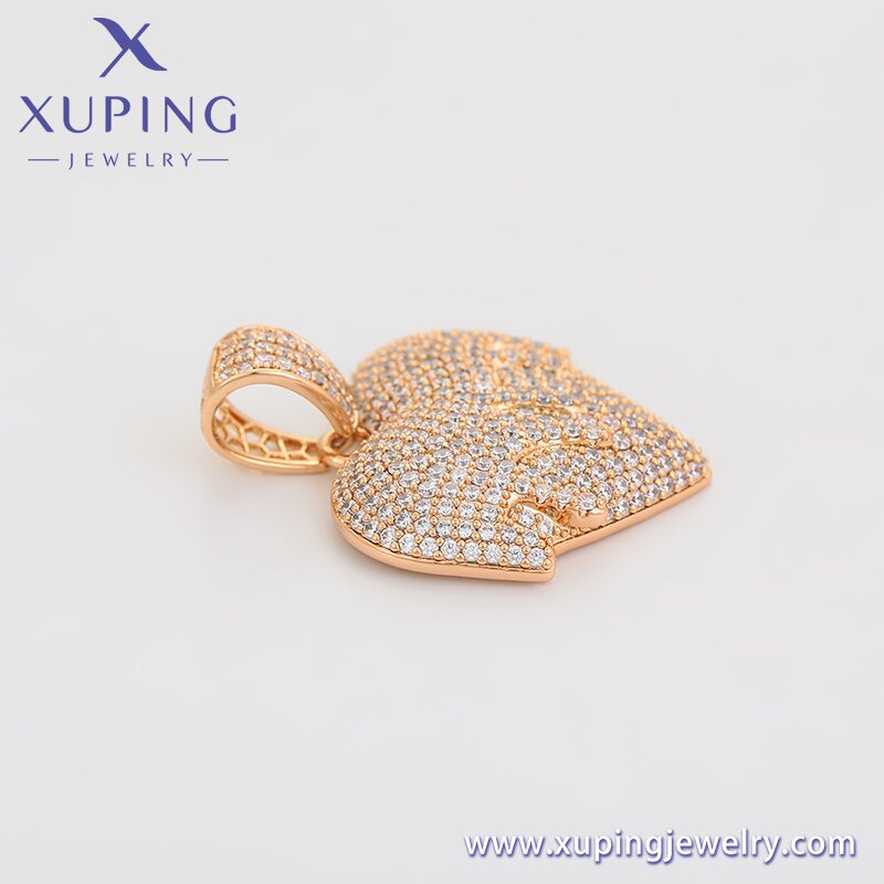 Pendant Manufacturer - XUPING X000716993 18K Gold Plated Heart Shape Copper Sweetheart