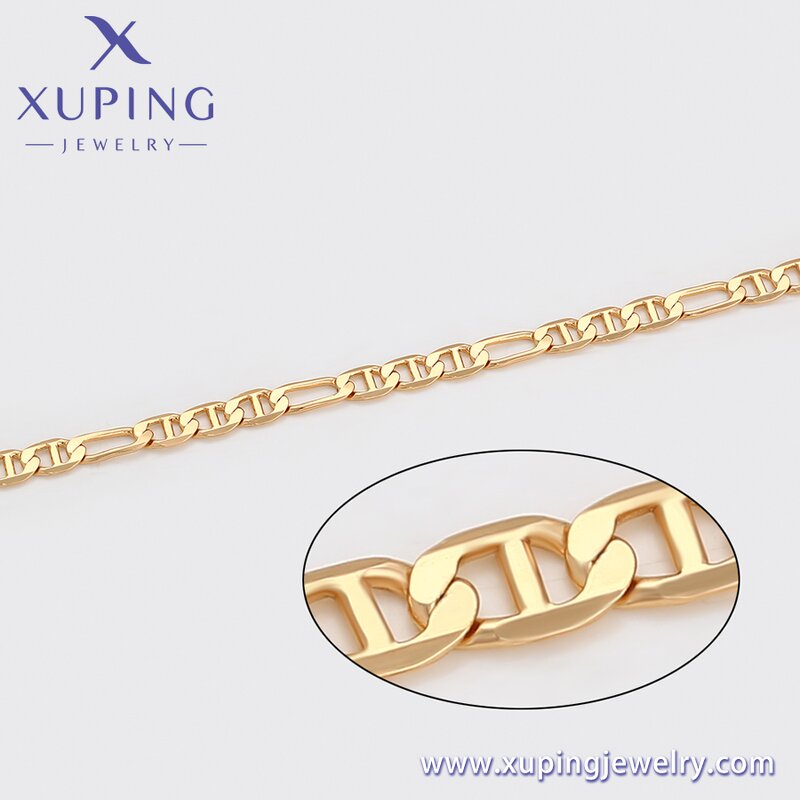 Women Necklace Manufacturer - XUPING X000863369 18K Gold Plated Link Chain Simple