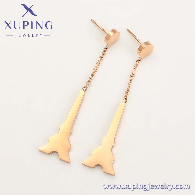 Pendant Earring Manufacturer - XUPING 98318 Rose Gold Plated Copper Long Bulk