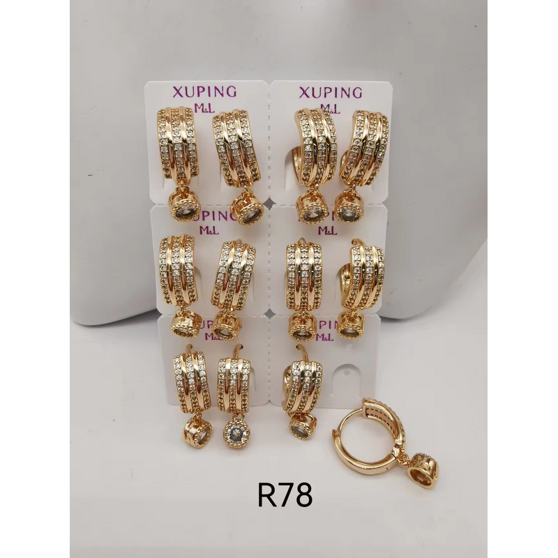 Huggie Earring Manufacturer - XUPING 2025 Korean Flower Star Gold Plated Small Hoop