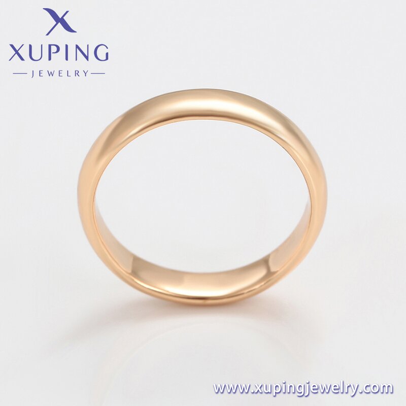 Couple Ring Manufacturer - XUPING X000775331 18K Gold Plated Simple Wedding Set