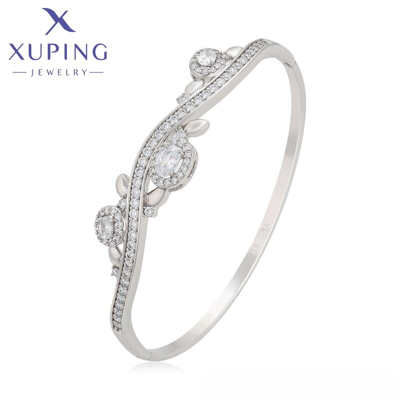 Women Bangle Manufacturer - XUPING X000905849 Platinum Plated Silver Color Fashion