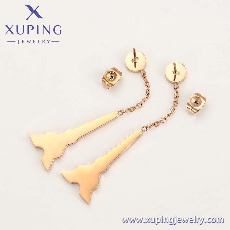 Pendant Earring Manufacturer - XUPING 98318 Rose Gold Plated Copper Long Bulk