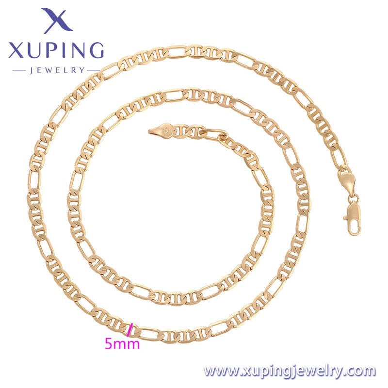Women Necklace Manufacturer - XUPING X000863369 18K Gold Plated Link Chain Simple