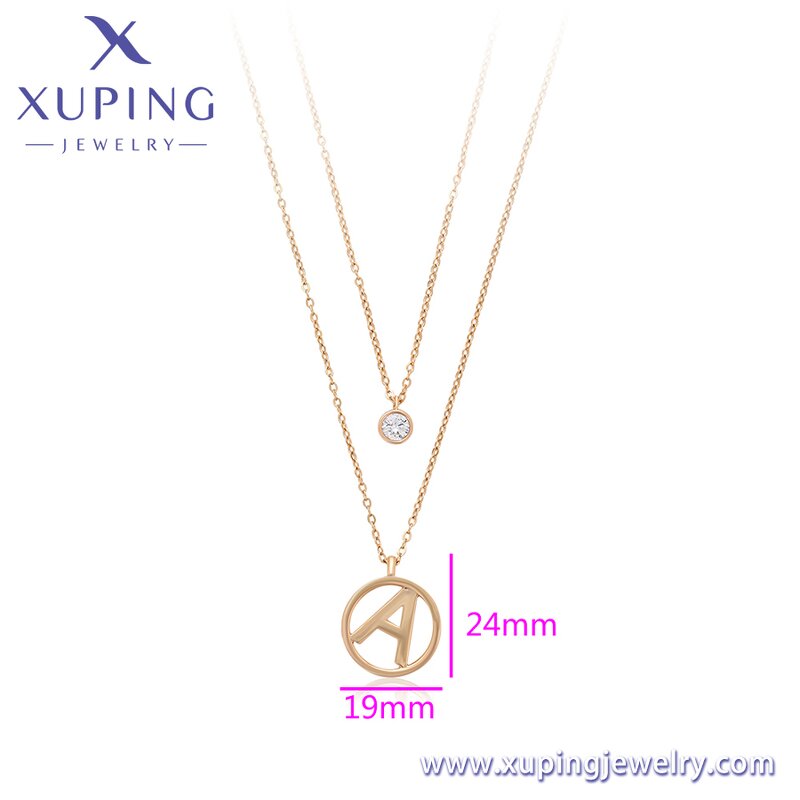 Women Necklace Manufacturer - XUPING X000905159 18K Gold Plated Stone Trendy Charming