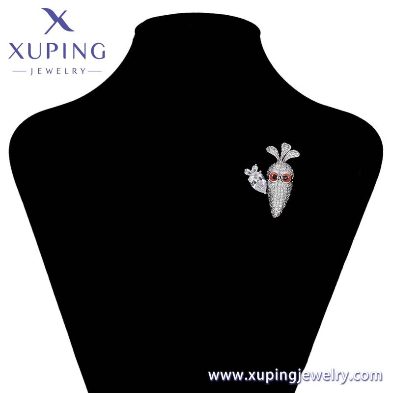 Women Brooch Manufacturer - XUPING A00898470 Synthetic CZ Copper Carrot Gift Fashion