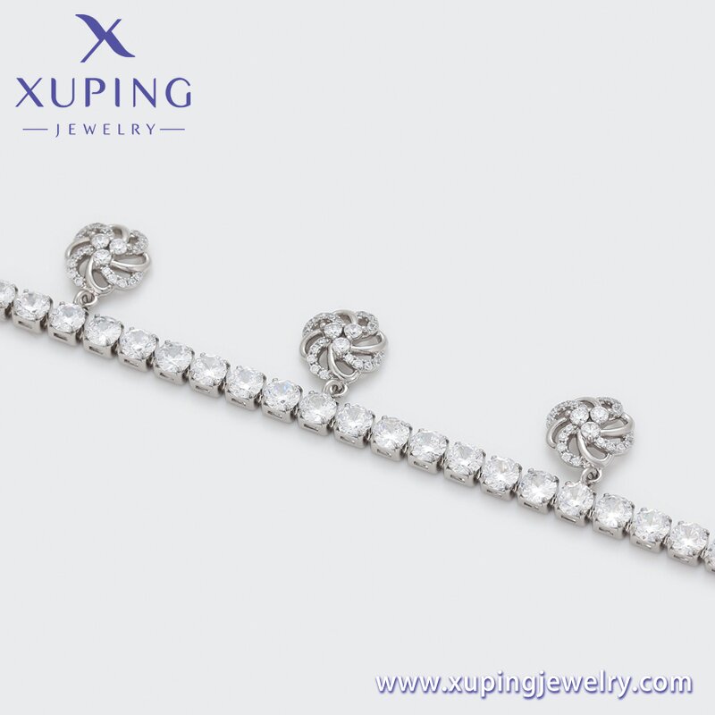 Women Necklace Manufacturer - XUPING 14N244306 Platinum Plated Flower Light Luxury