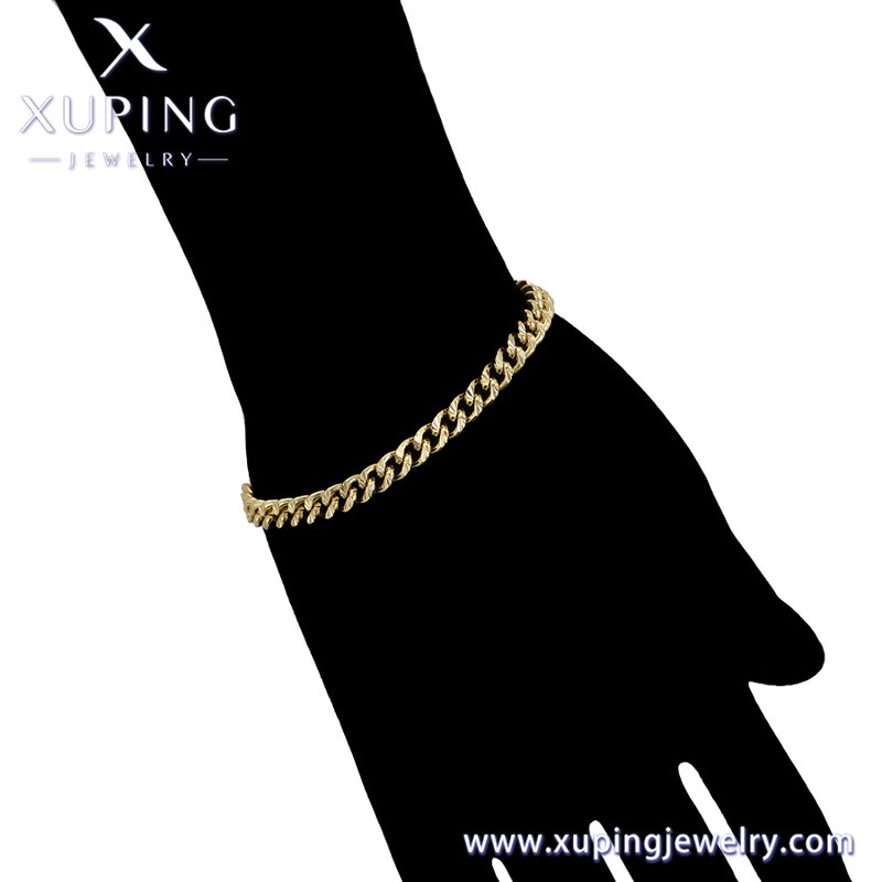 Men Jewelry Set Manufacturer - XUPING X000938705 14K Gold Plated Cuban Chain Copper