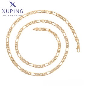 Women Necklace Manufacturer - XUPING X000863369 18K Gold Plated Link Chain Simple
