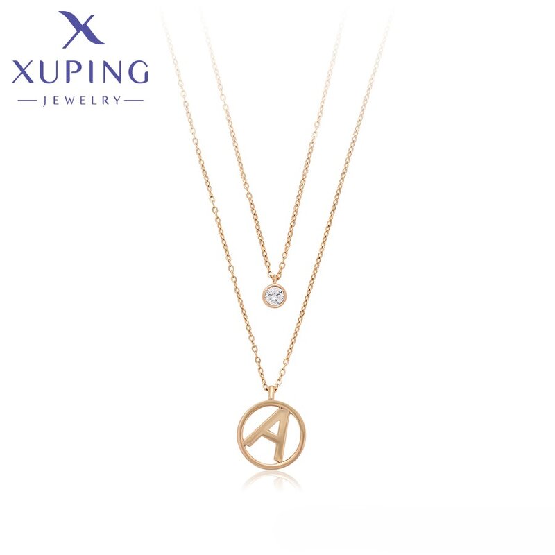 Women Necklace Manufacturer - XUPING X000905159 18K Gold Plated Stone Trendy Charming