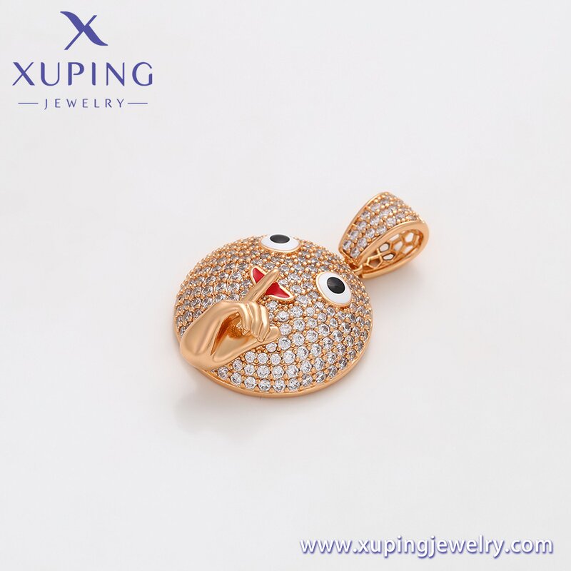 Pendant Manufacturer - XUPING X000835713 18K Gold Plated Expression Sign Iced Out