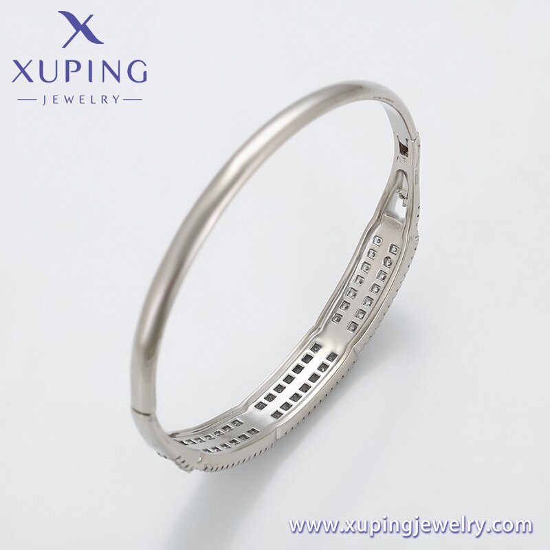 Women Bangle Manufacturer - XUPING X000709880 Platinum Plated Copper Alloy Simple