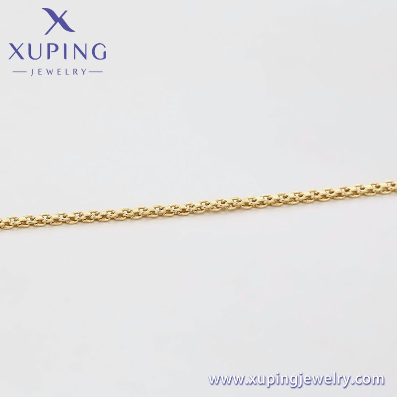 Women Anklet Manufacturer - XUPING X000979200 14K Gold Plated Simple Foot Link Chain