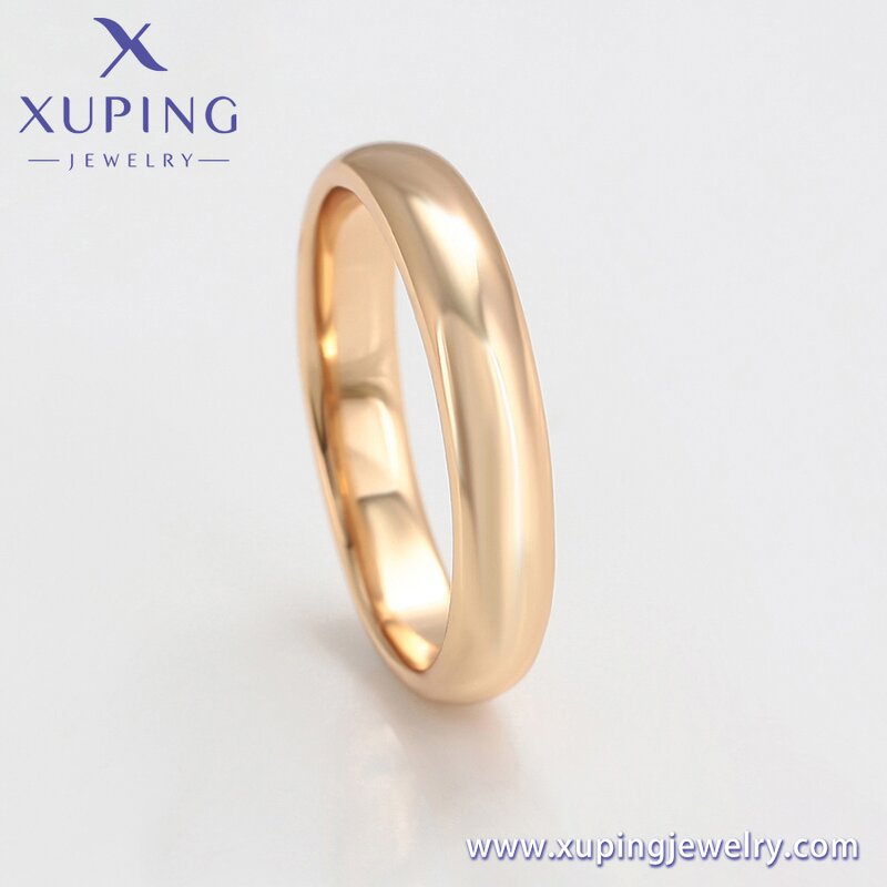Couple Ring Manufacturer - XUPING X000775331 18K Gold Plated Simple Wedding Set