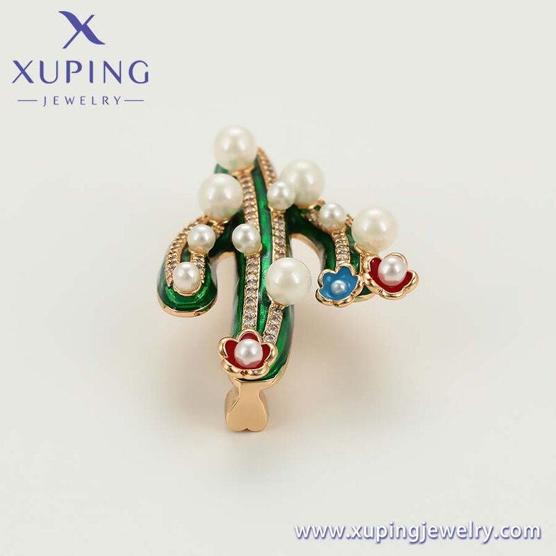 Women Brooch Manufacturer - XUPING A00898439 Cactus Flower Bear Creative Stone Cute