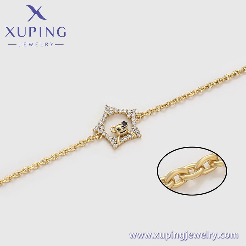 Women Bracelet Manufacturer - XUPING X000705223 14K Gold Plated Pentagram Personalized