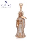 Men Pendant Manufacturer - XUPING A00918034 18K Gold Plated Rhinestone Skull Halloween