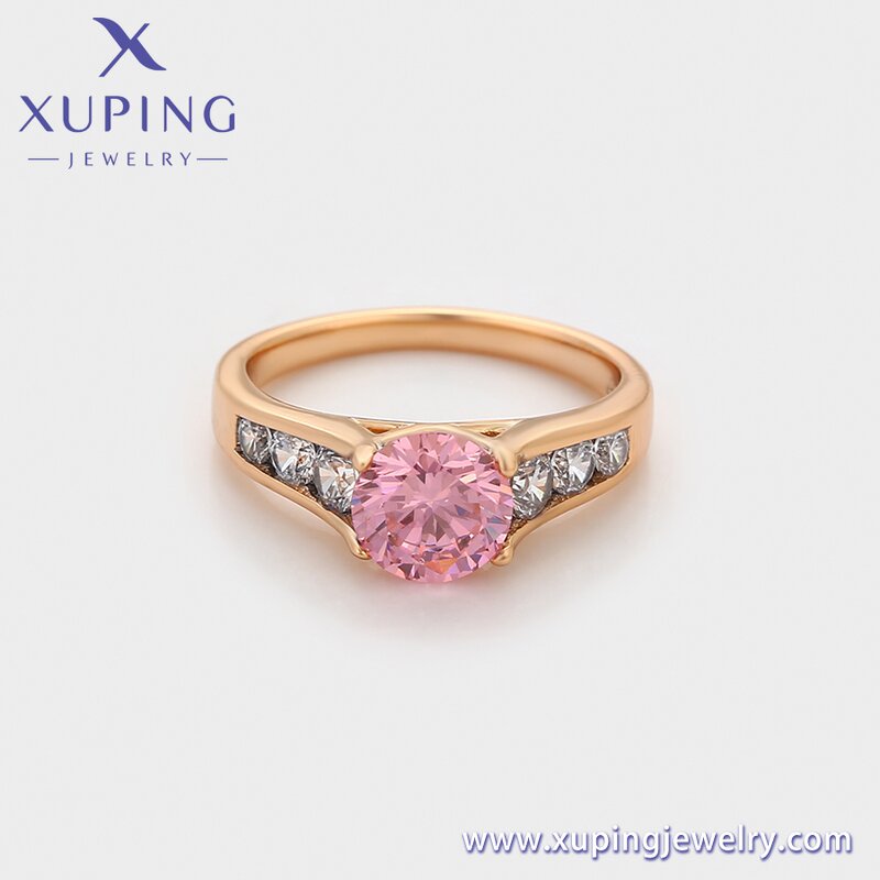 Women Ring Manufacturer - XUPING S00041194 18K Gold Plated Pave Setting Diamond