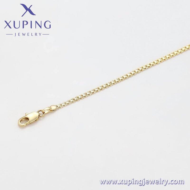Women Anklet Manufacturer - XUPING X000978467 14K Gold Plated Simple Foot Link Chain