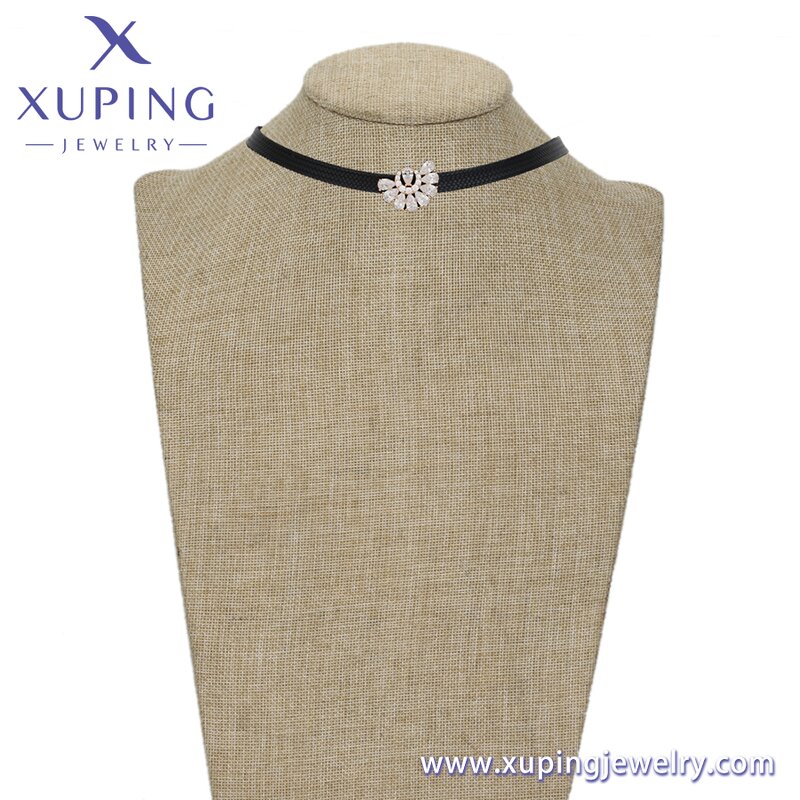 Women Necklace Manufacturer - XUPING X000814567 18K Gold Plated Collarbone Chain