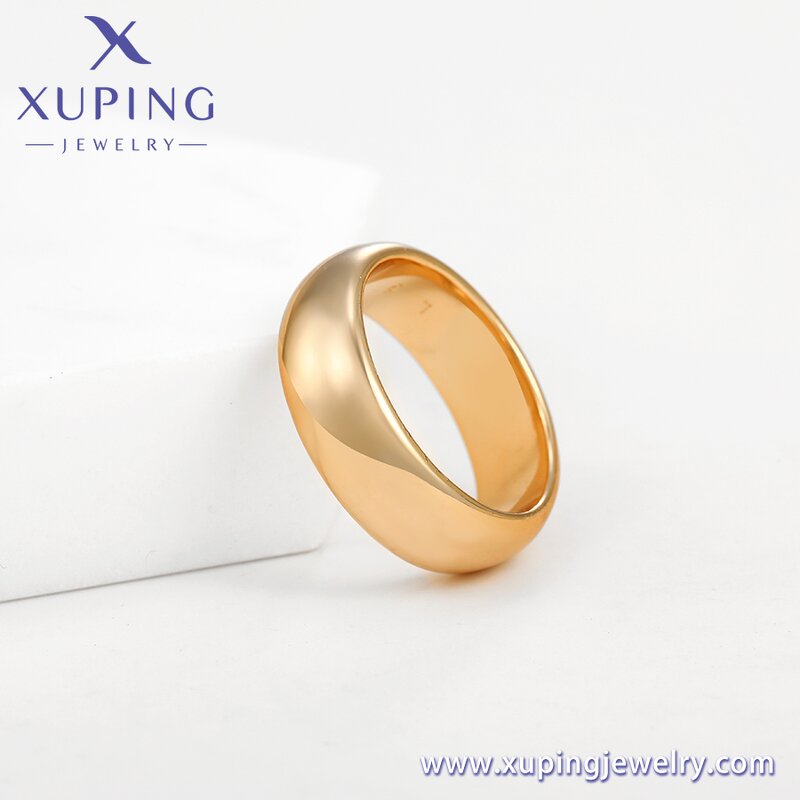 Women Ring Manufacturer - XUPING X000821413 18K Gold Plated Minimalist Wedding Copper