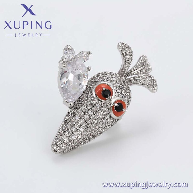 Women Brooch Manufacturer - XUPING A00898470 Synthetic CZ Copper Carrot Gift Fashion