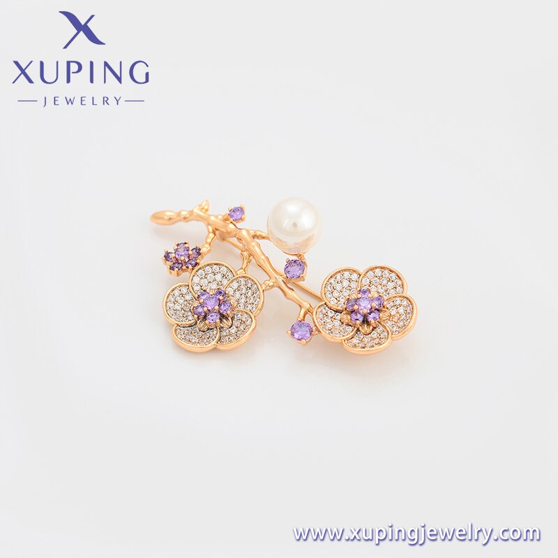 Women Brooch Manufacturer - XUPING A00912318 Fashion Plum Blossom Flower Elegant