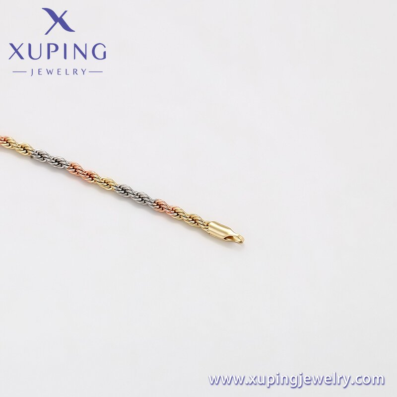Anklet Manufacturer - XUPING X000730620 Multicolor Spiral Link Alloy Foot Chain