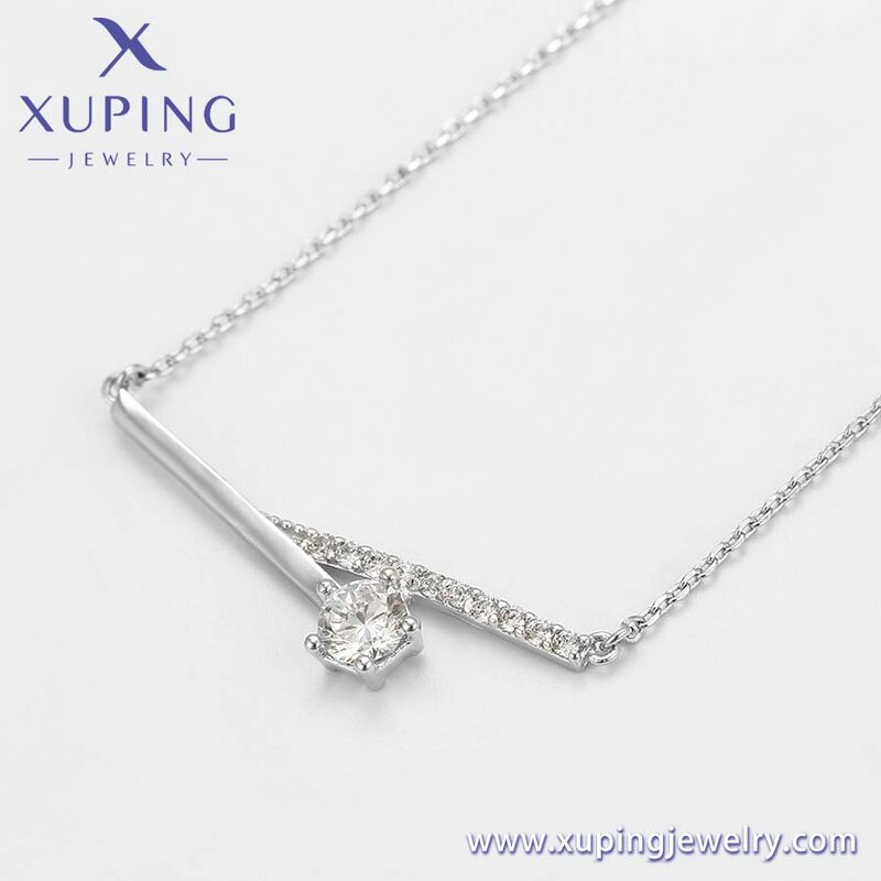 Women Jewelry Set Manufacturer - XUPING 64692 Platinum Plated Hexagonal Crystal Exquisite