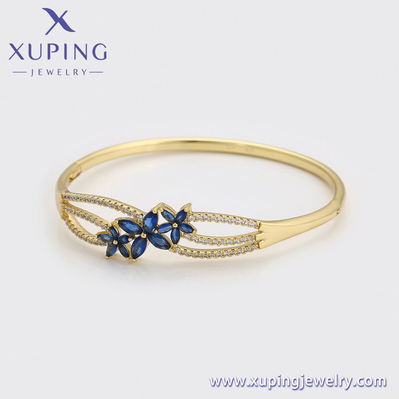Women Bracelet Manufacturer - XUPING X000998538 14K Gold Plated Flower Copper Exquisite